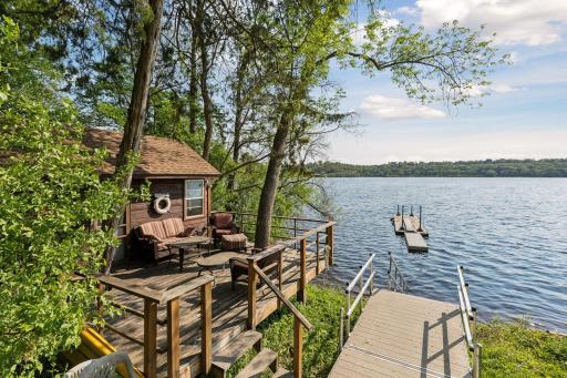 Private boathouse with electricity has been known to host cigar & poker parties!