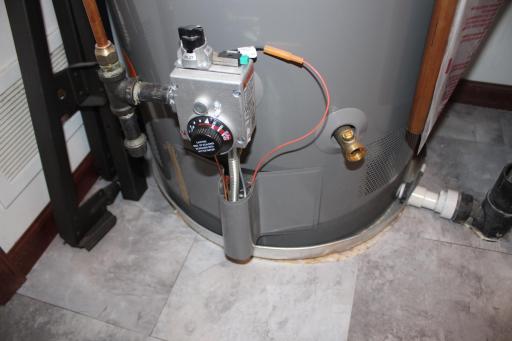 Fixture on Water Heater for easy adjustments