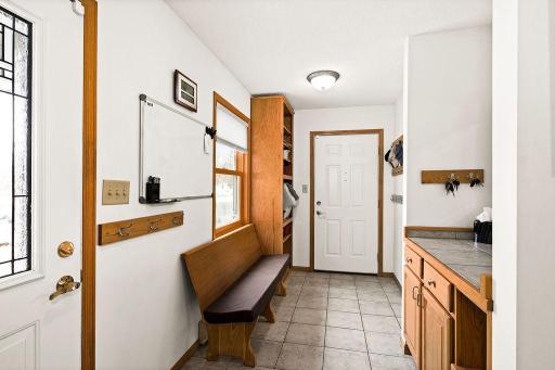 Lots of space for coming and going, with multiple entries into this mudroom.