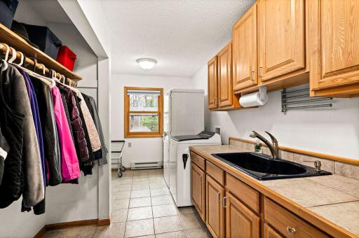 Spacious laundry right off of the mudroom.