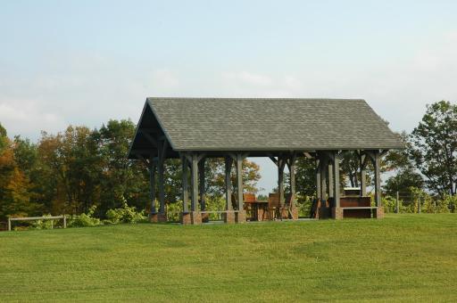 This gazebo is the perfect place to sip an evening glass of wine, while enjoying the stunning views.