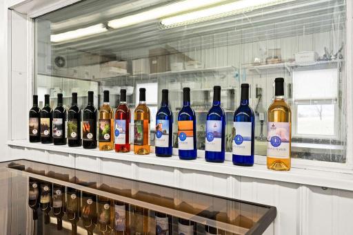 These custom wines and labels are locally known and sold.