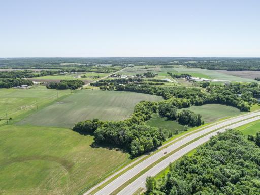Aerial view of the portion of the parcel on the north side of Hwy. #21.