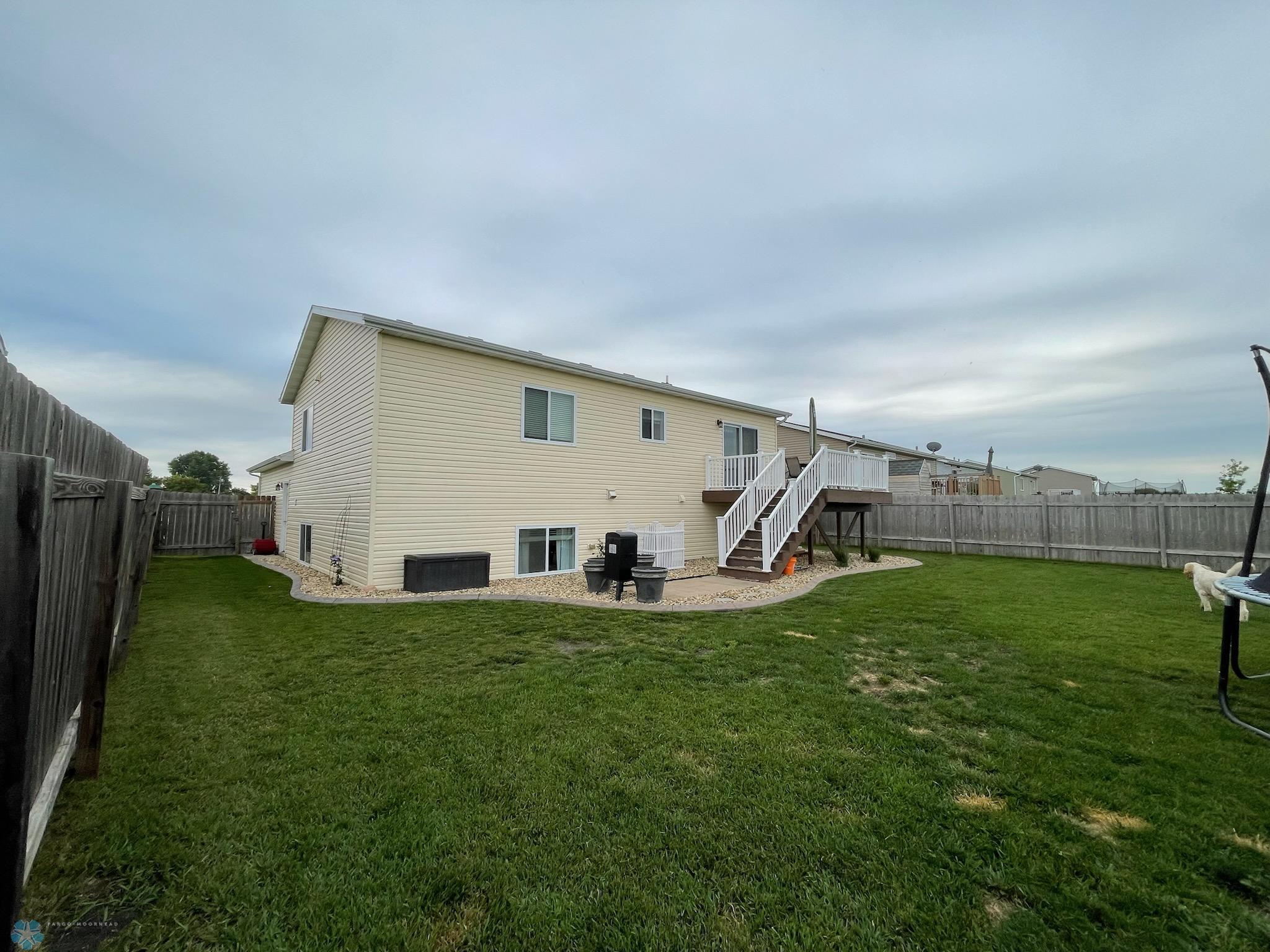 Large fenced in yard