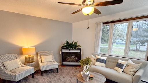 1707 Oak Knoll Dr. NE, Alexandria, MN 56308 Living room with gas fireplace