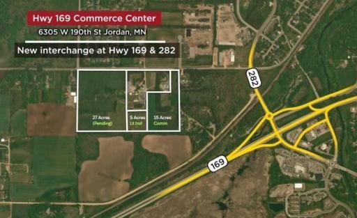 Hwy 169 Commerce Center. Great Access to Hwy 169. Near Jordan's proposed new interchange at Hwy 169/282. Minutes to Hwy 212 and Metro area.