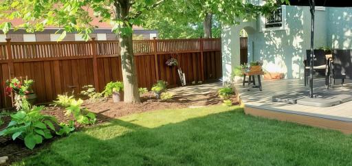 You'll love sipping your favorite drink and relaxing in this beautiful backyard.