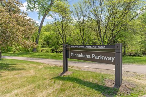 Your new home is only 1 block to Minnehaha Parkway.