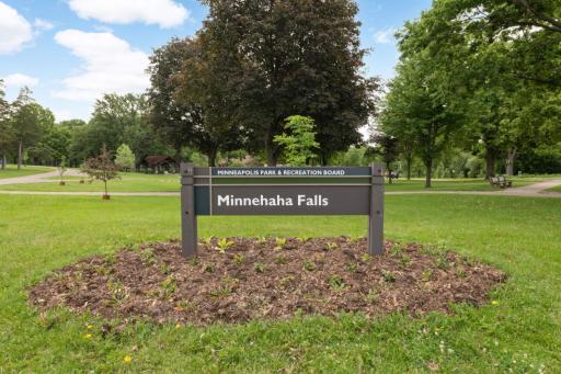 Minnehaha Falls is less than 2 miles from your home- a magnificent icon in the city of Minneapolis!