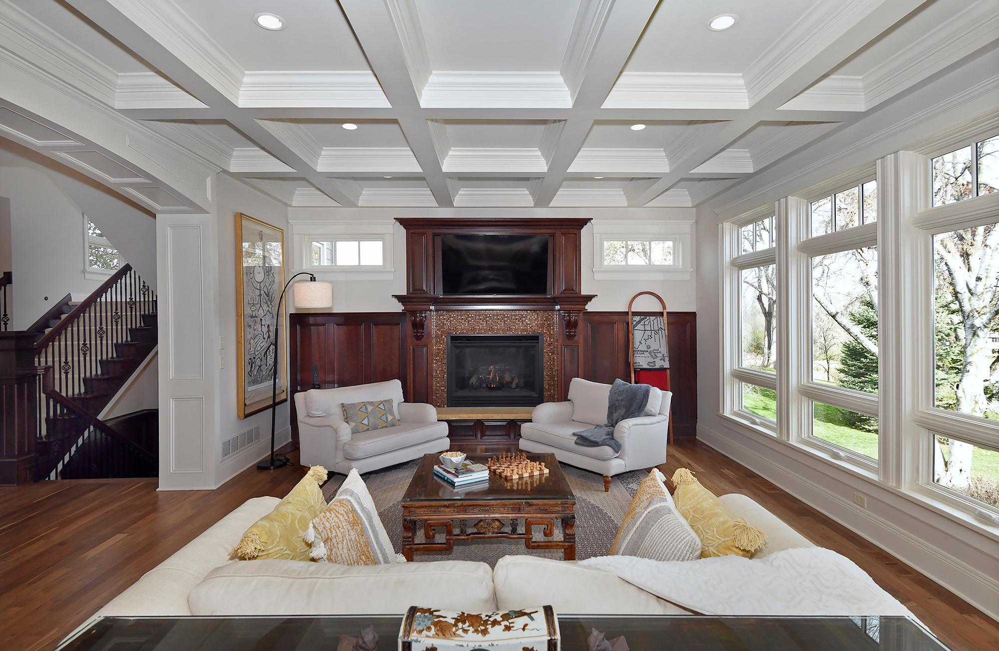 Coffered Ceiling in Great Room