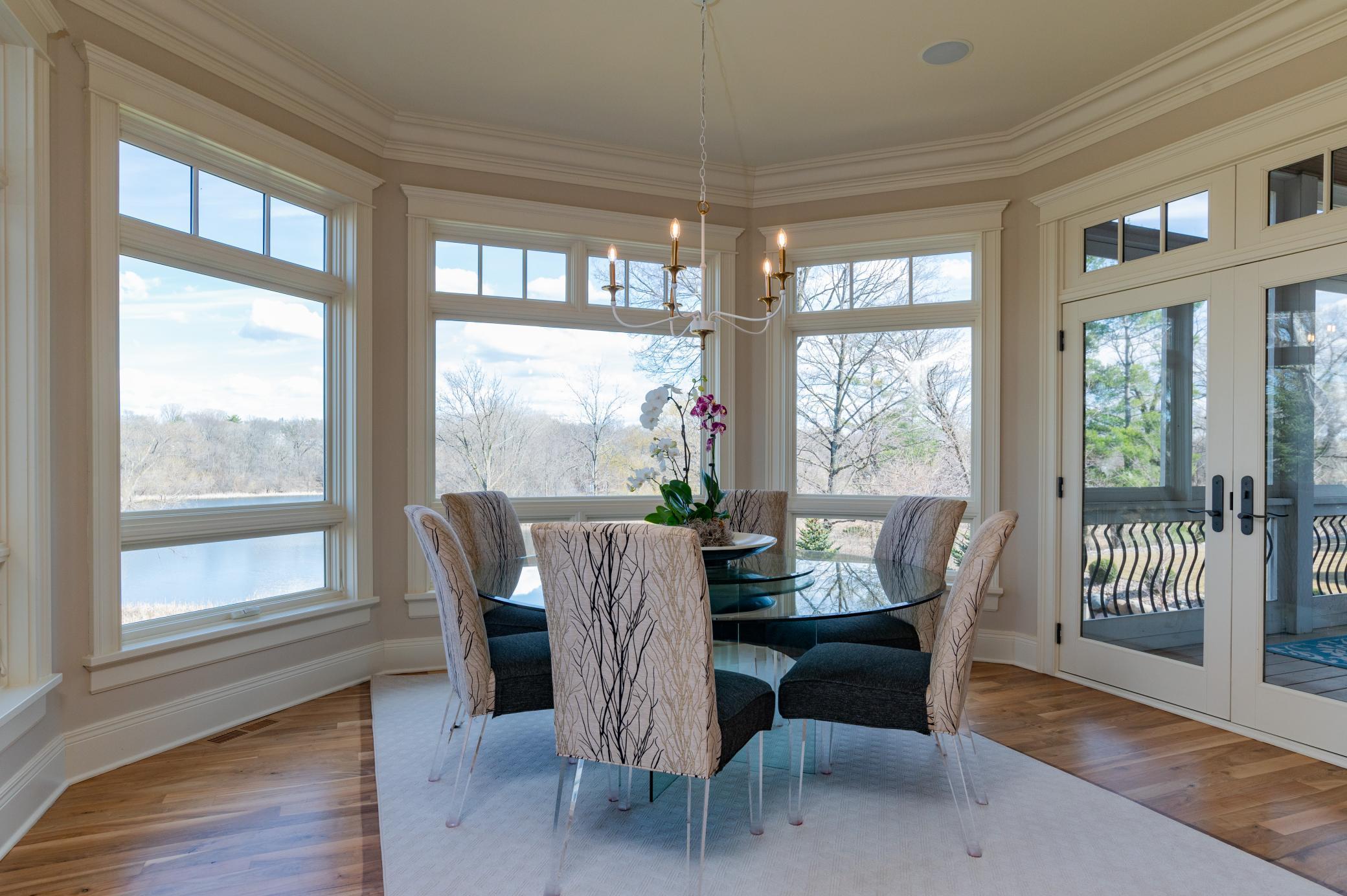 Informal Dining Room with Panoramic Lake View