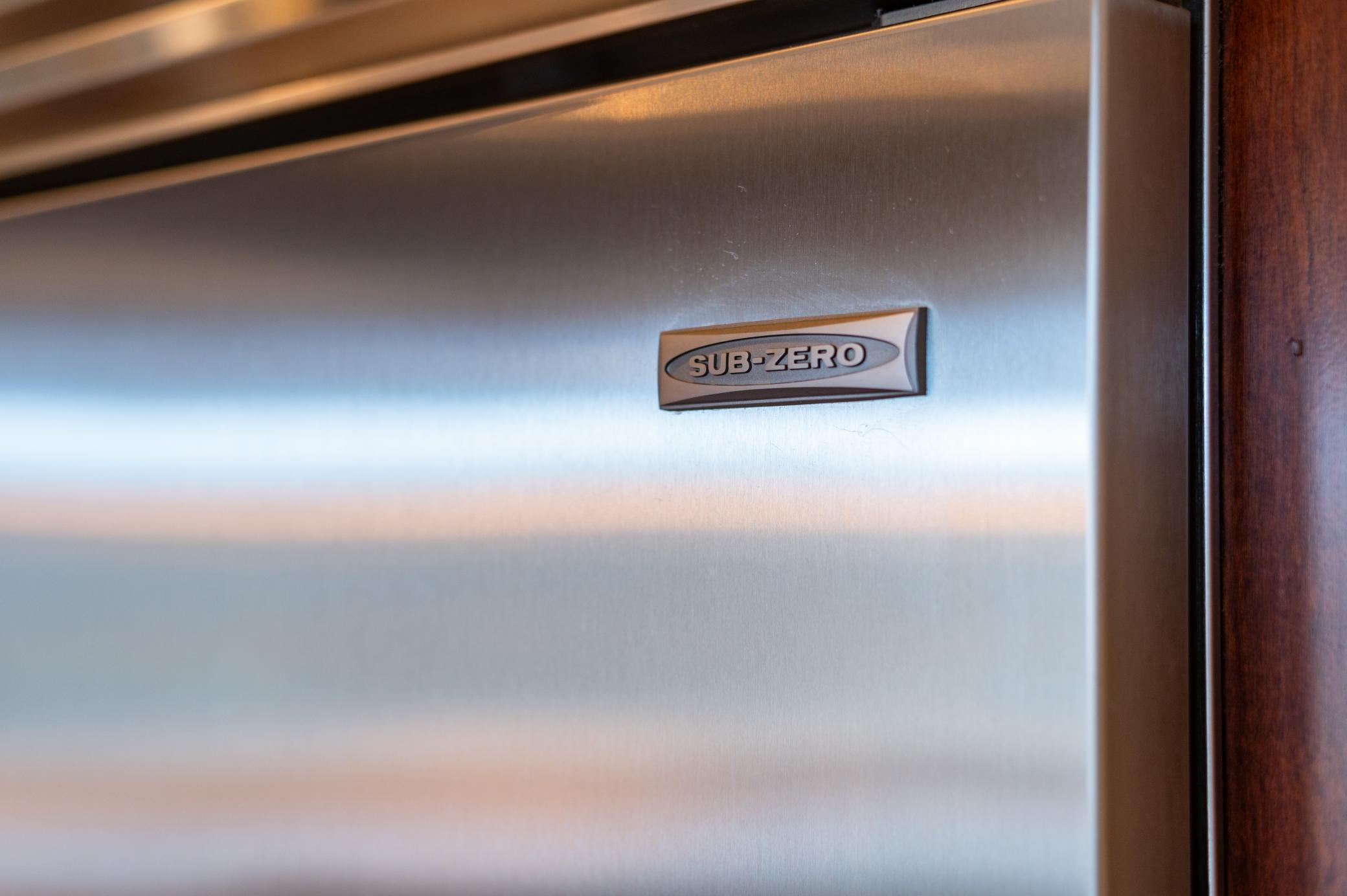 Oversized Stainless Steel Sub-Zero Refrigerator
