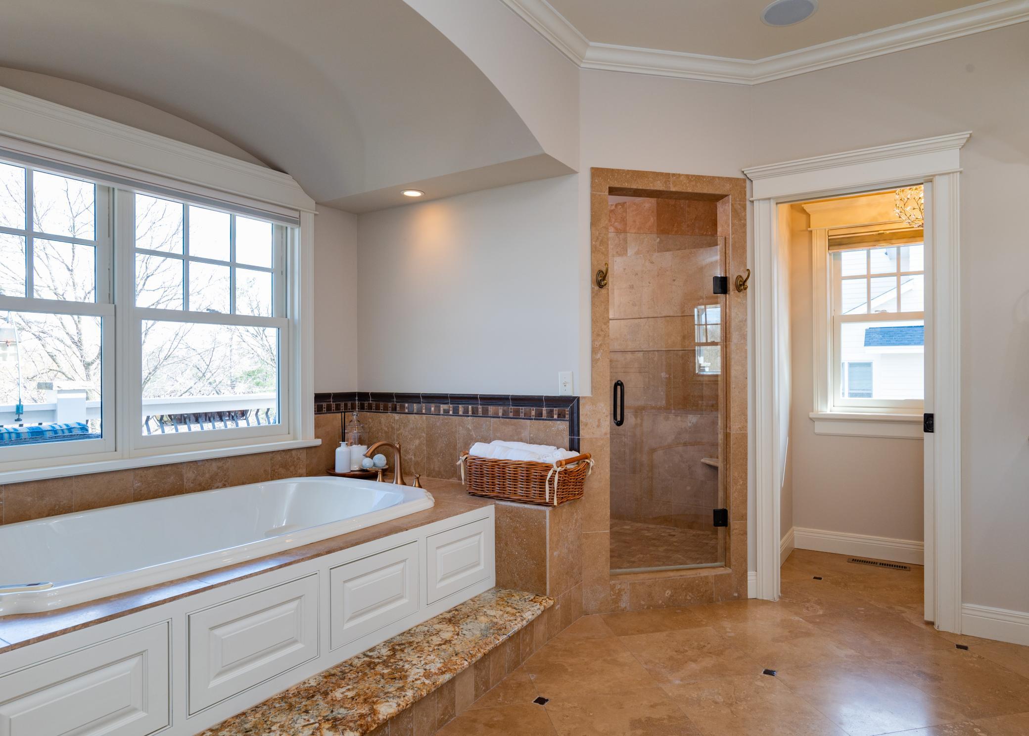 Primary Bath Spa Tub with Lake View