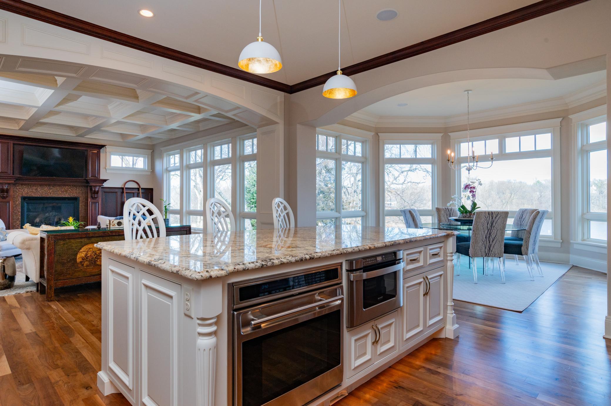 Kitchen Island with Second Wolf Oven and Microwave Drawer