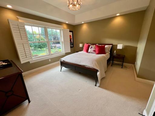 Third Bedroom with Pond View and walk-in Closet