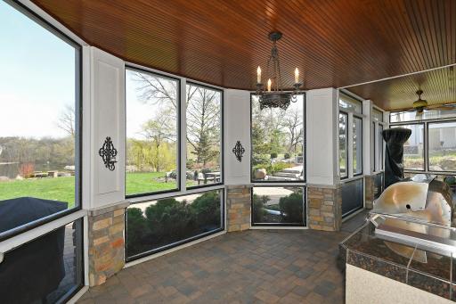 Screen Porch with Outdoor Kitchen