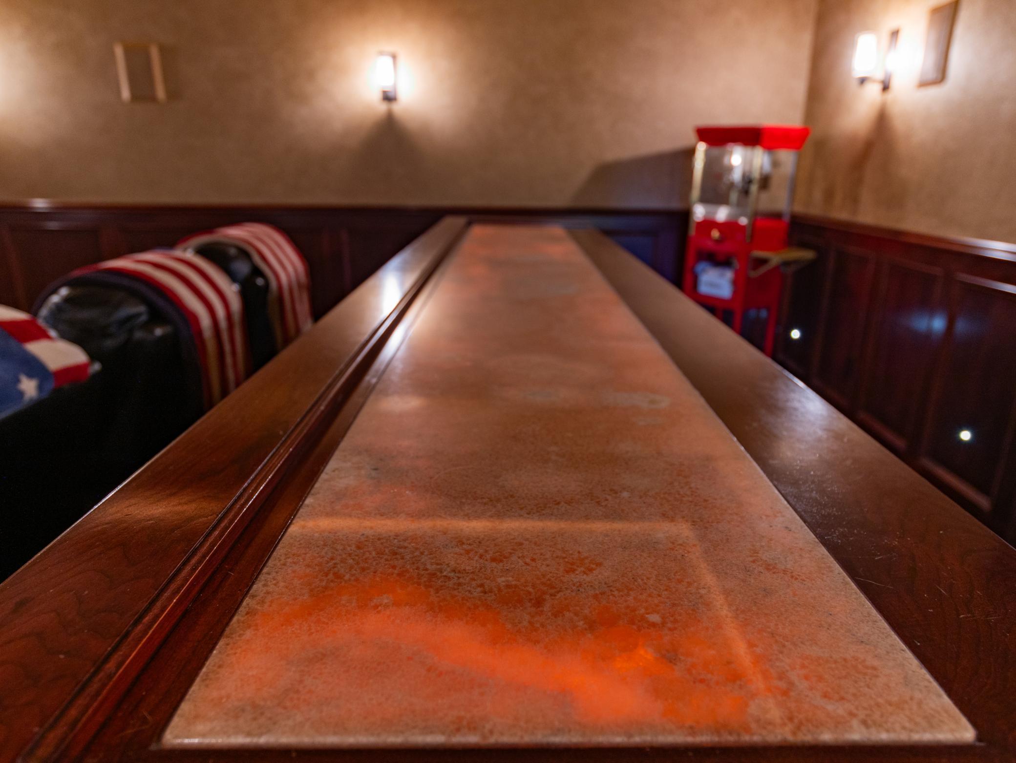 Underlit Onyx Stone Top Bar in Home Theater