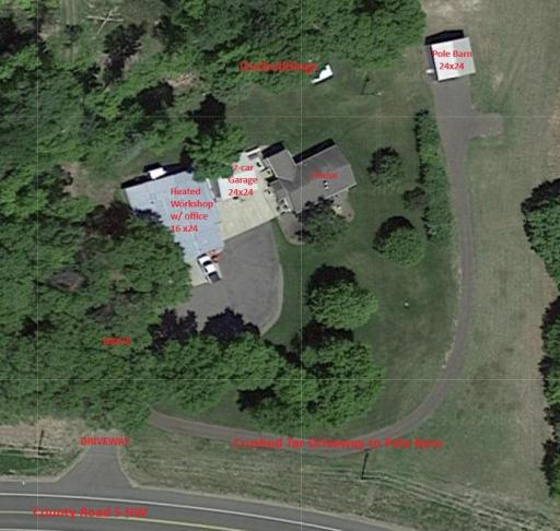 Satellite image Buildings marked in red comments