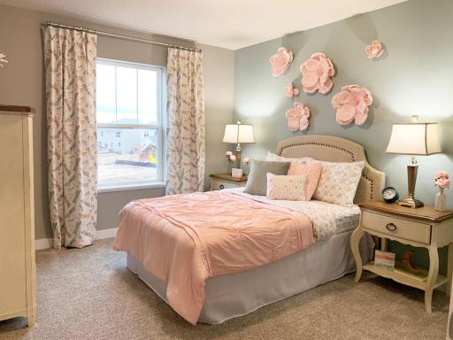 The other upstairs bedrooms provide plenty of space for a full size bed, night stands, and dressers! *photo of model with same floor plan. Selections will differ.