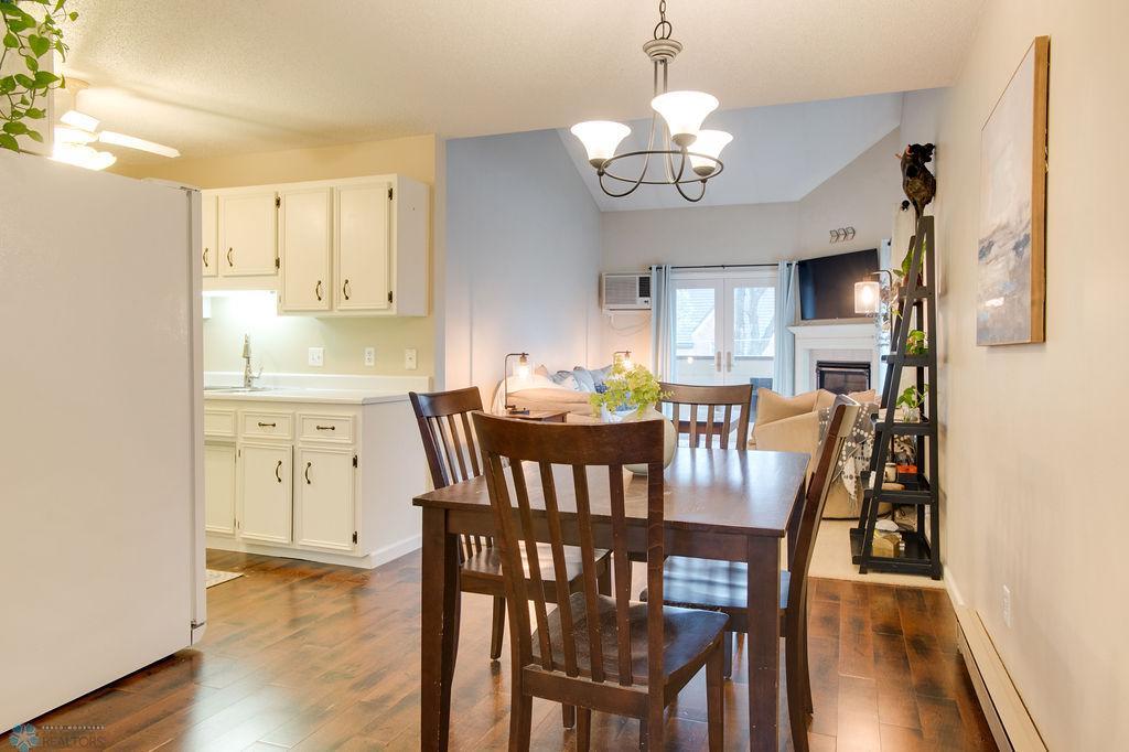 open kitchen, dining, and living room