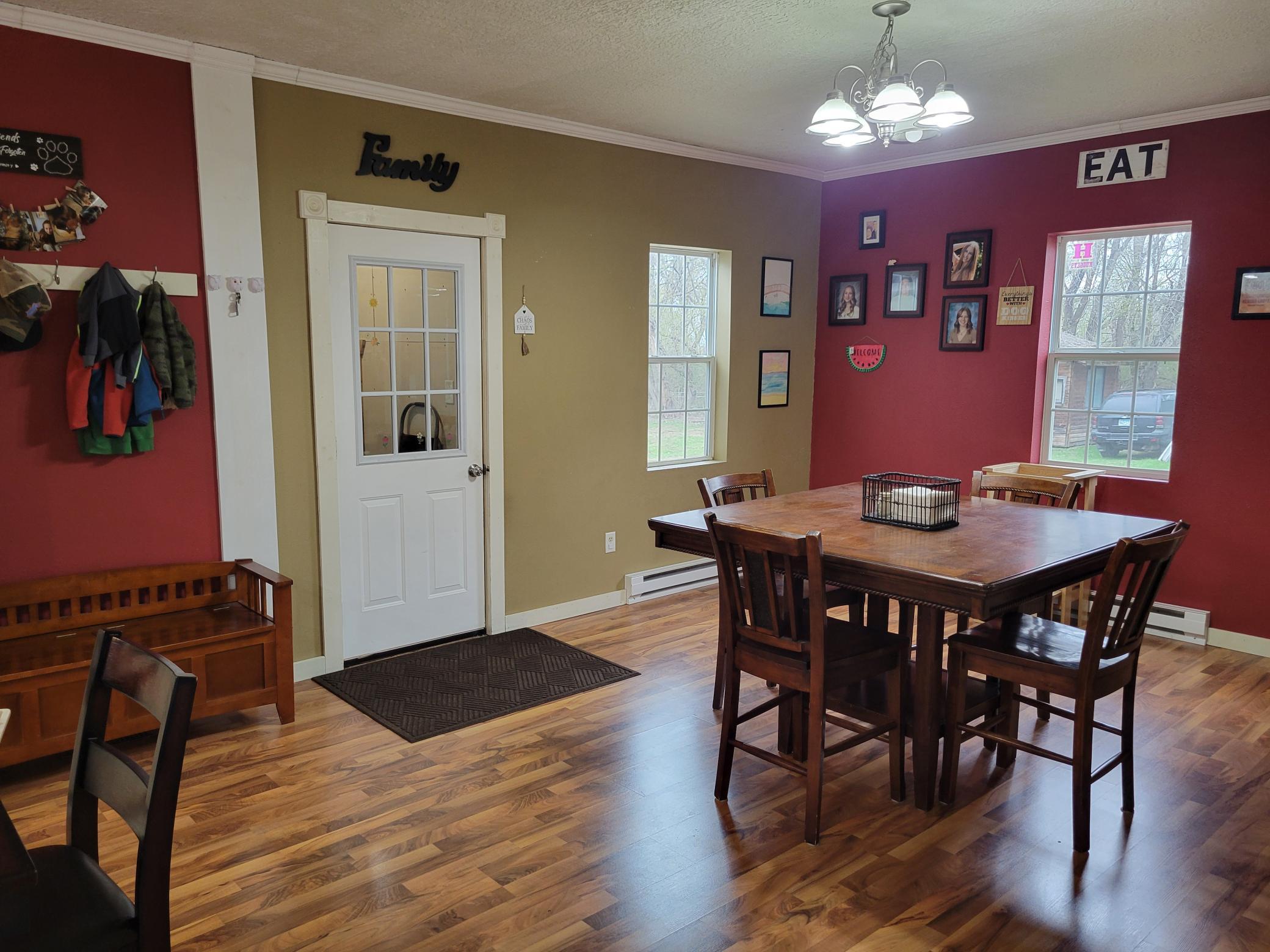 Kitchen is open to large dining area!