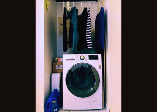 2 in 1 IN-UNIT front loading washer + dryer (you can drop in a load before work, and come home to clean laundry!)