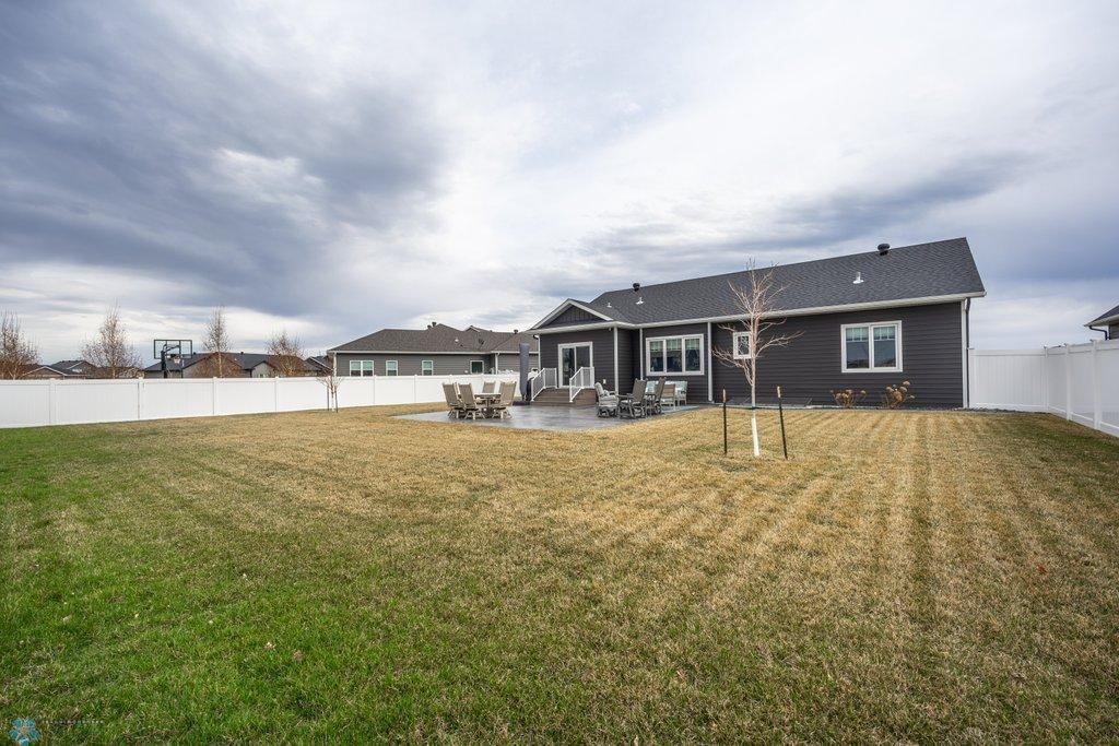 Fully fenced yard