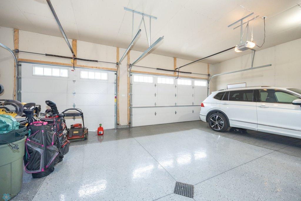 Garage with epoxy floors