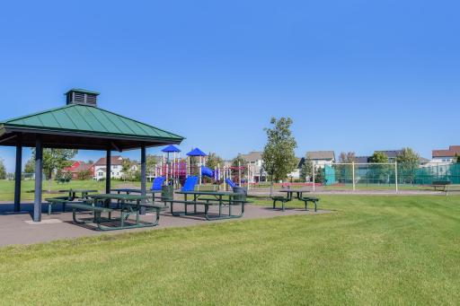 Towne Lakes has SO many great amenities. Including a park & picnic area!