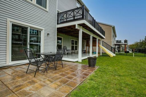 Walk-out lower level to patio and floating deck. Numerous places to relax and unwind outdoors.