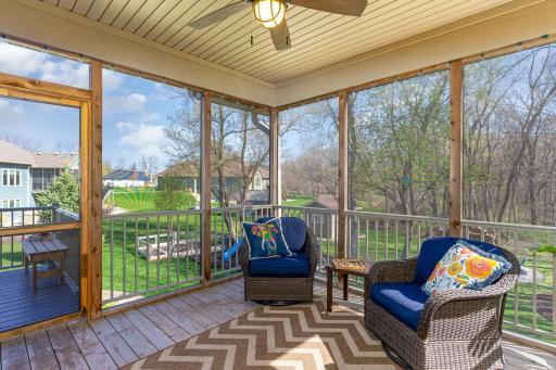 Screen porch off dining area has stairs to paver patio, pergola & complete with a natural gas grill!