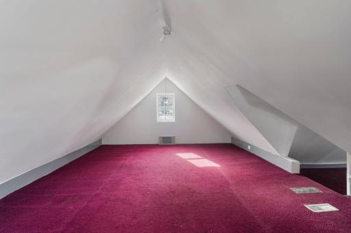 An attic that can be used for storage or living space