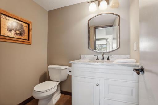 Convenient 1/2 bathroom in the outbuilding.