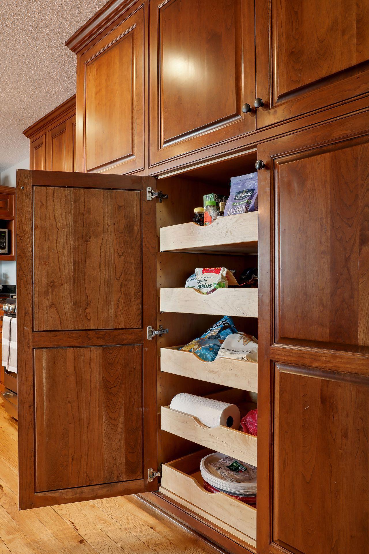 Custom pull out drawers in cabinets!