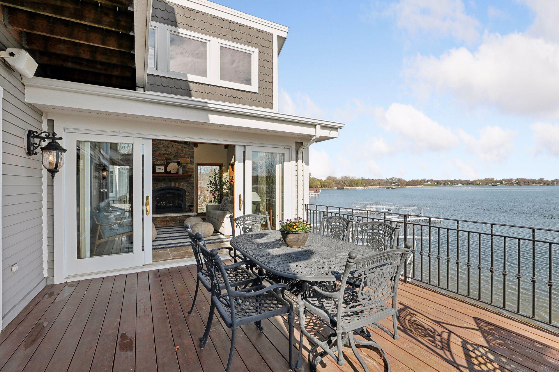 Easy walkout through double patio door to this fabulous deck!