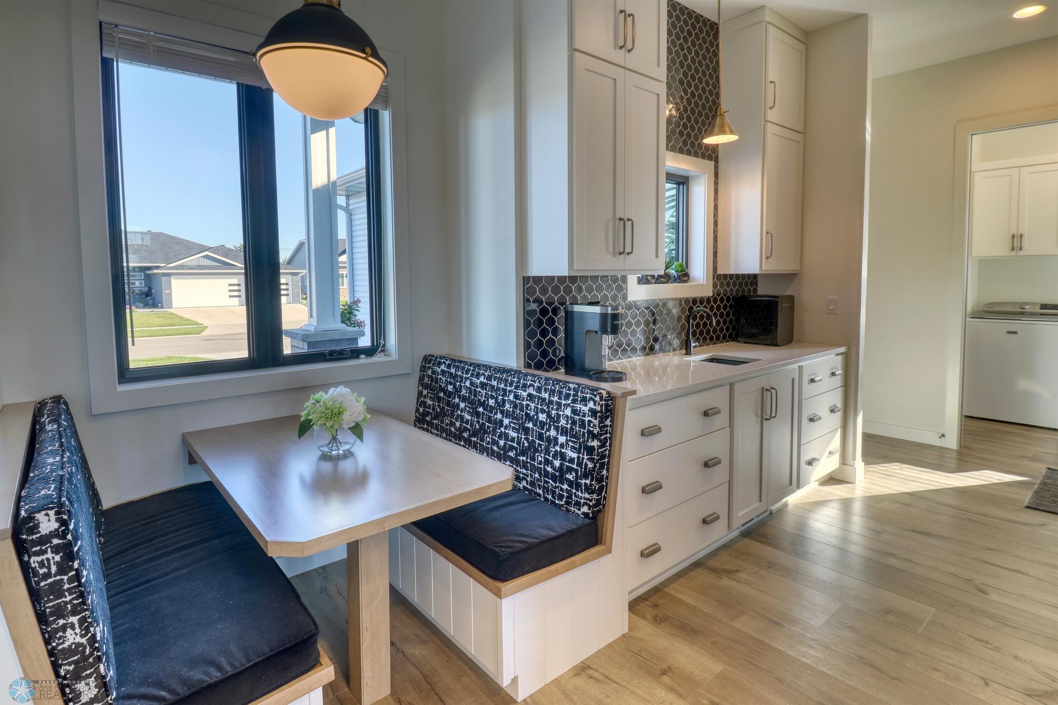 Breakfast nook and coffee bar