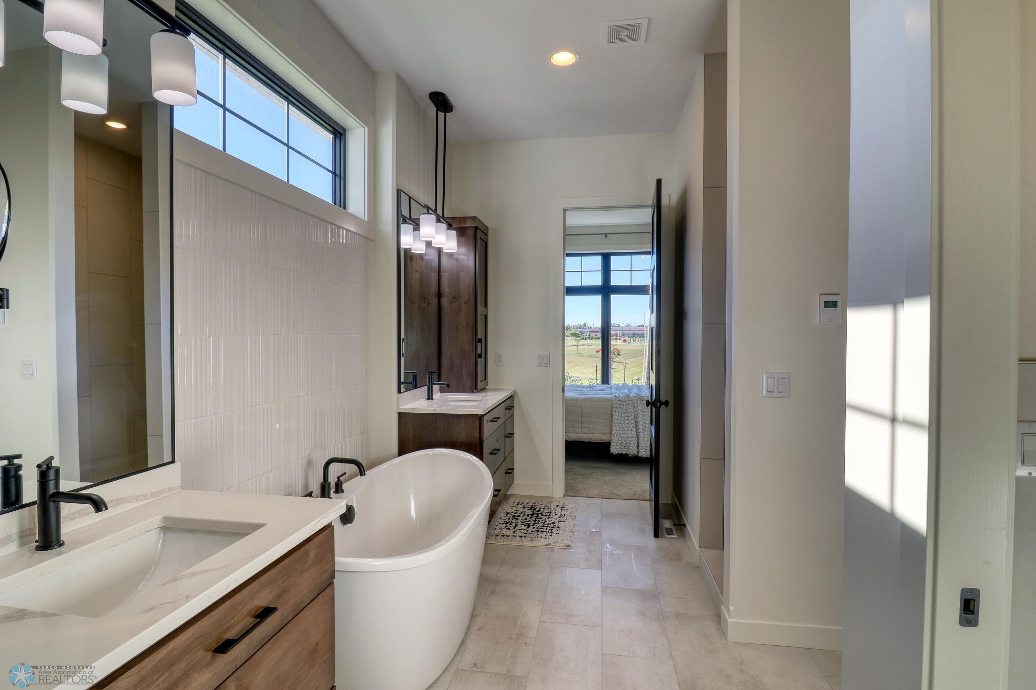 Primary bathroom with soaking tub