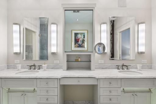 Beautiful craftsmanship in the woodwork details throughout this unit