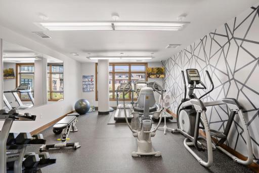Exercise room is located on the third floor