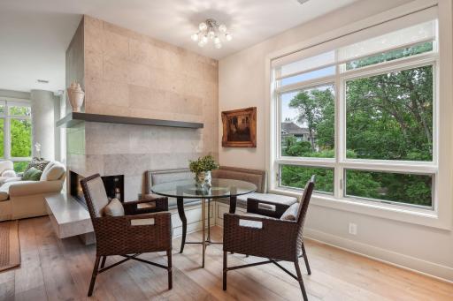A cozy kitchen corner to enjoy a morning cup of coffee while you watch the sun rise