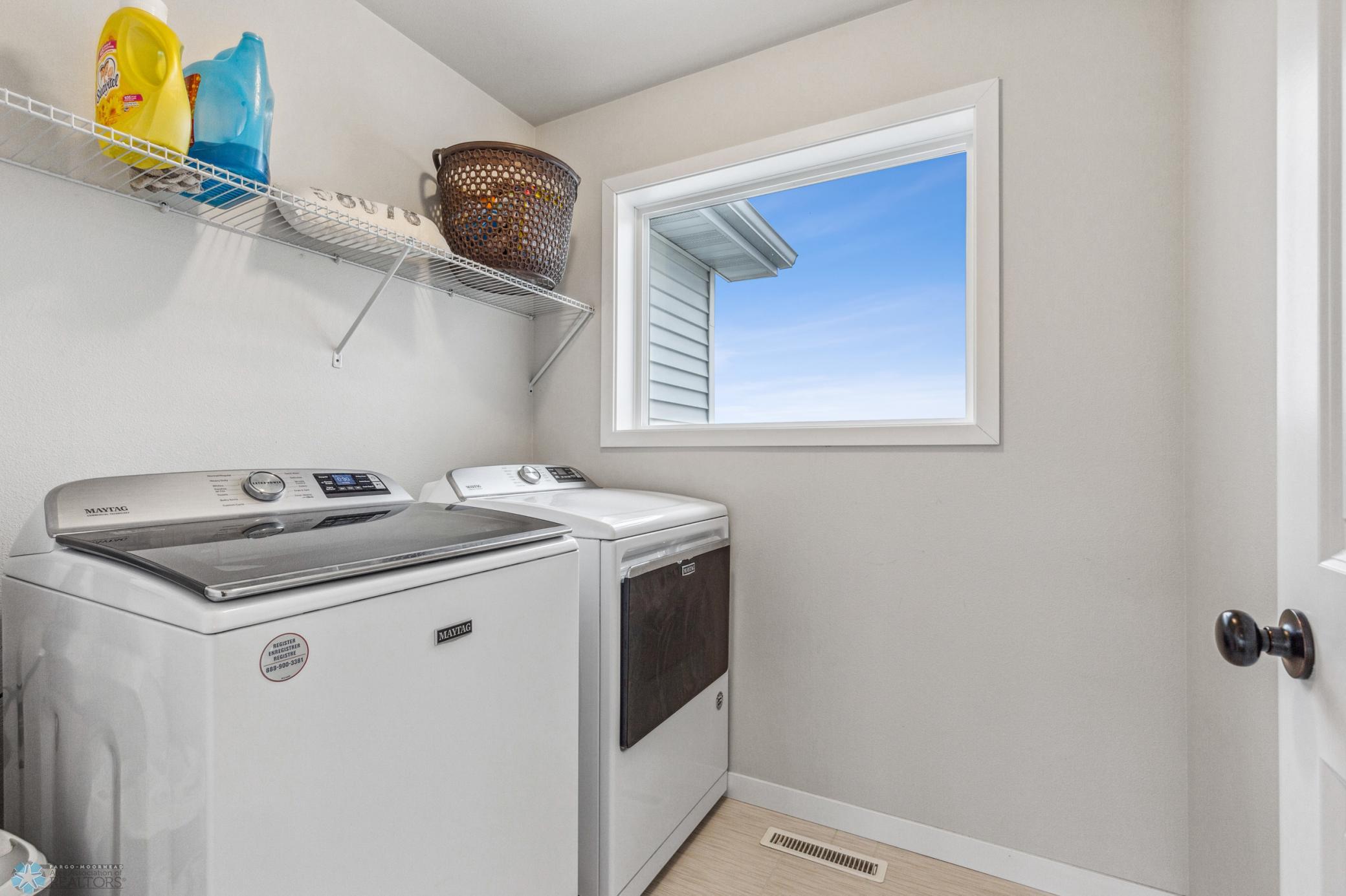 Upstairs laundry room