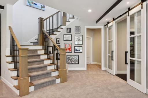 The lower level mirrors the main level in fit and finish with timeless design and quality craftsmanship.