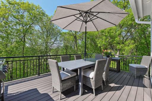 Sit among the treetops and enjoy the views from the Azek maintenance-free Deck.