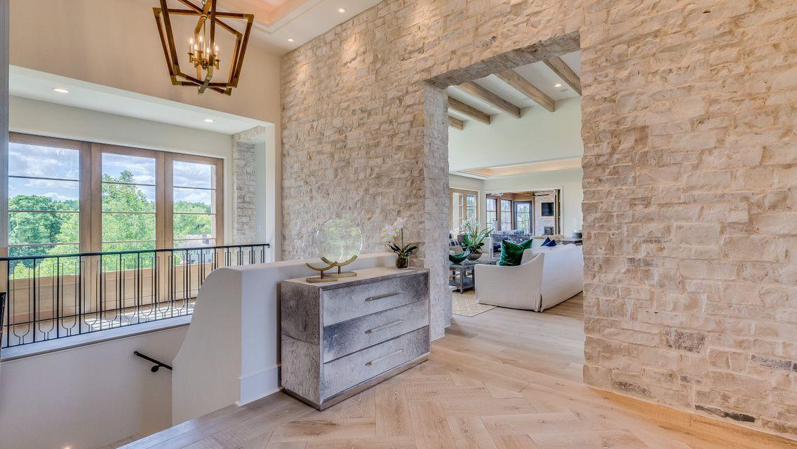 Herringbone inlay floor in foyer