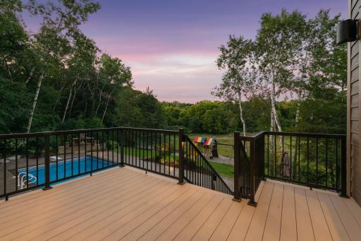 Imagine enjoying a glass of wine on the deck, enjoying this amazing view at dusk!