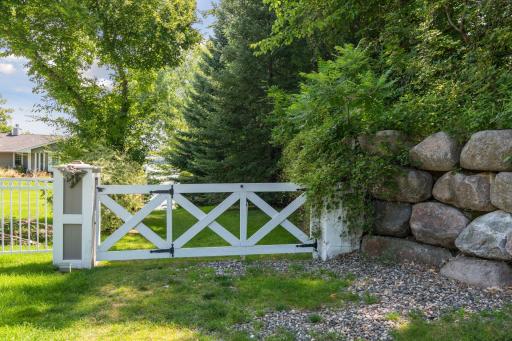 Gate located at the end of the street, leads down to the shared access to Lake Minnetonka