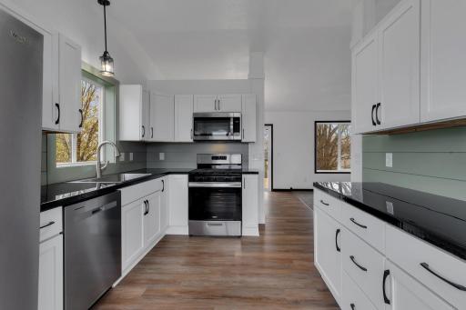 Stainless steel appliances create for a clean, cohesive look that is easy to maintain.