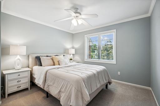 Four bedrooms on one level provide convenient and cohesive living, ensuring all sleeping quarters are easily accessible and situated together.