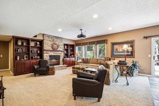 Cozy up next to the fire and watch your favorite movie in the home theatre.
