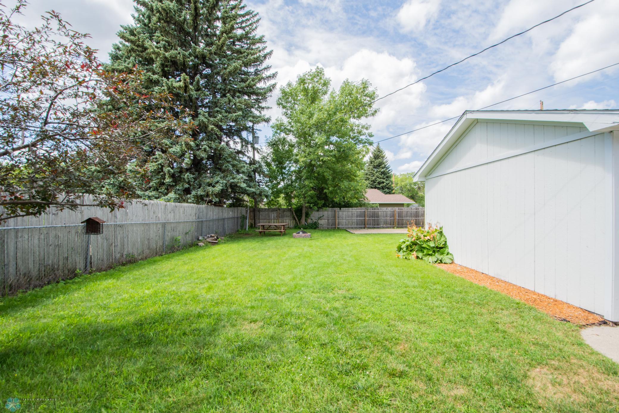 Large mature lawn